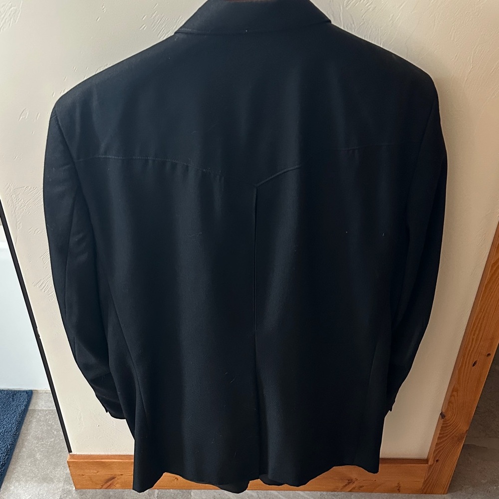 Elegant Western Black Men's Blazer - Picture 2 of 6